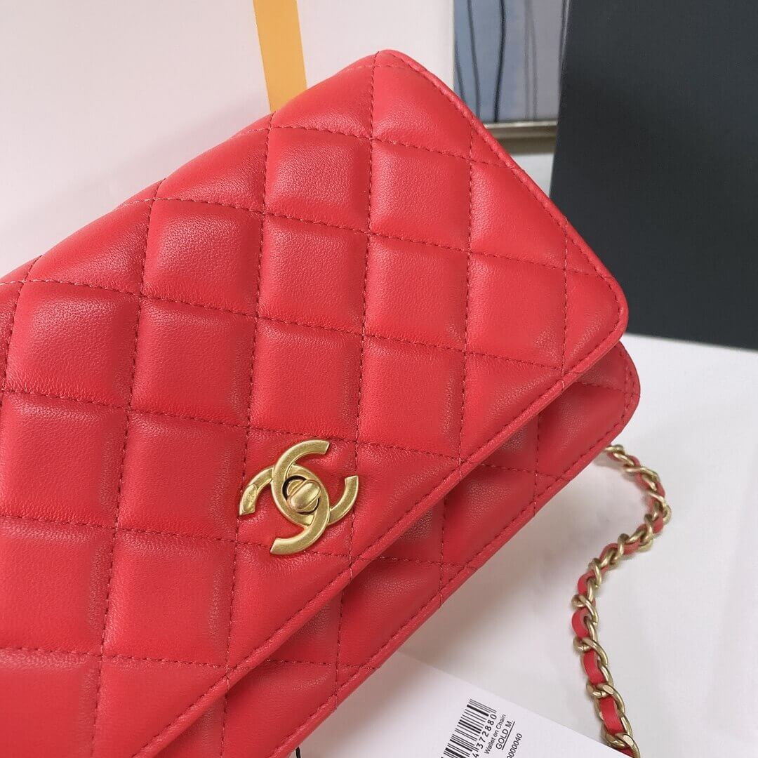 ESMEE Wallet on Chain Bag with Strap CHL - 756