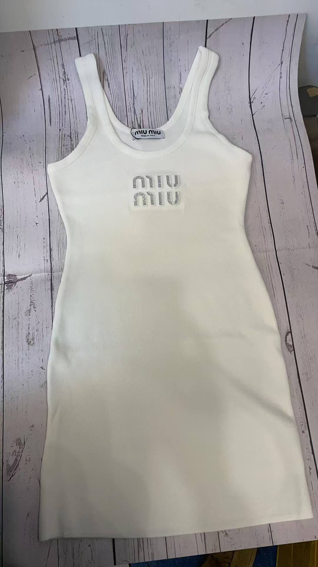 Design USA  White Strappy Slip Dress Women's tank top T-shirt