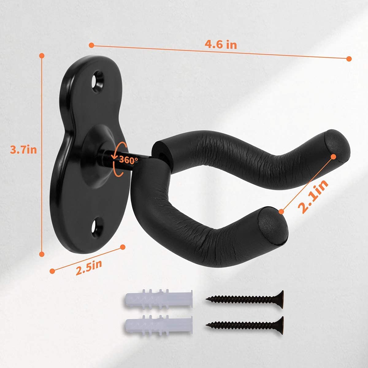 Guitar Wall Mount Wall Hanger 3 Pack, Guitar Style Holder Hooks Stand for Acoustic Electric Bass Ukulele Banjo Mandolin