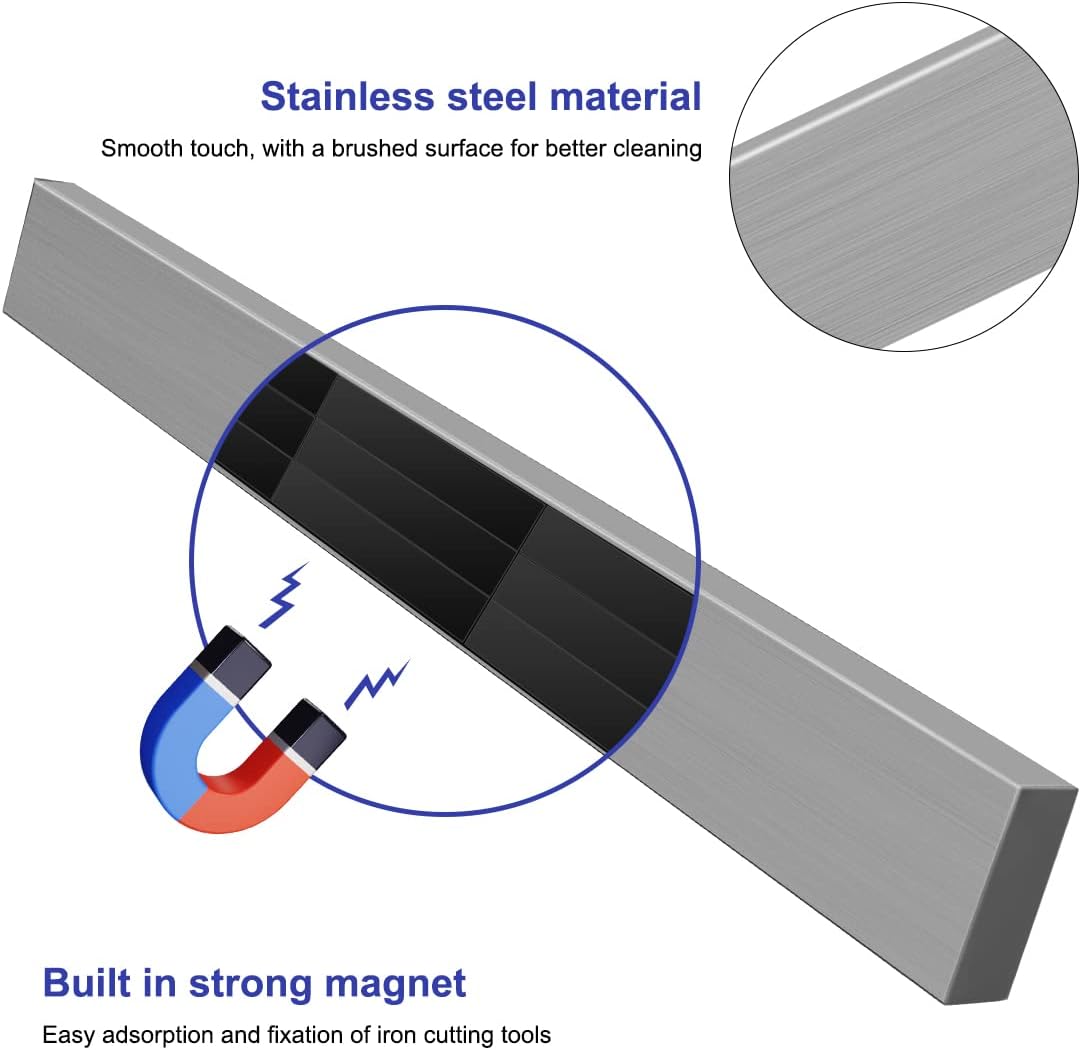 Magnetic Knife Strip, 12''x2'' Multipurpose Magnetic Knife Rack, Tool Holder for Kitchen, Garage, Workshop