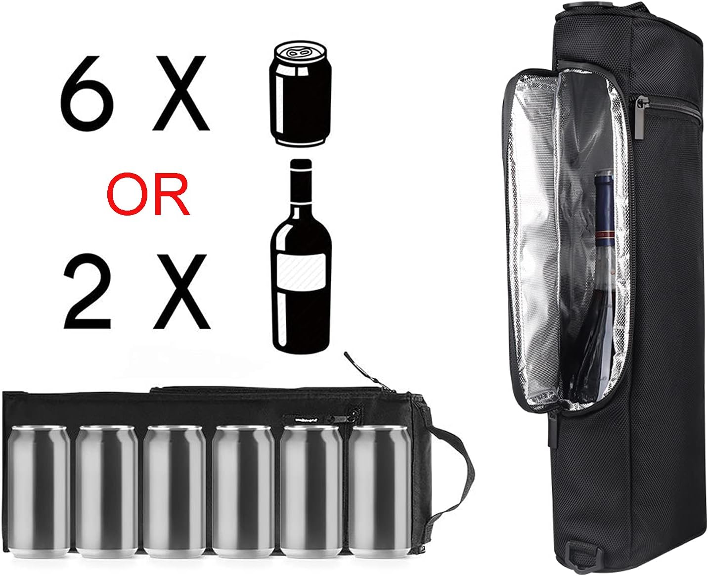 Golf Cooler Bag, Golf Accessories Small 6 Beer Cans Insulated Cooler Sleeve