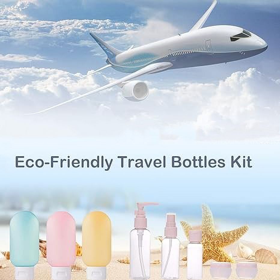 12 Pcs Travel Bottles Set, Silicone Squeezable Leakproof Containers with Labels