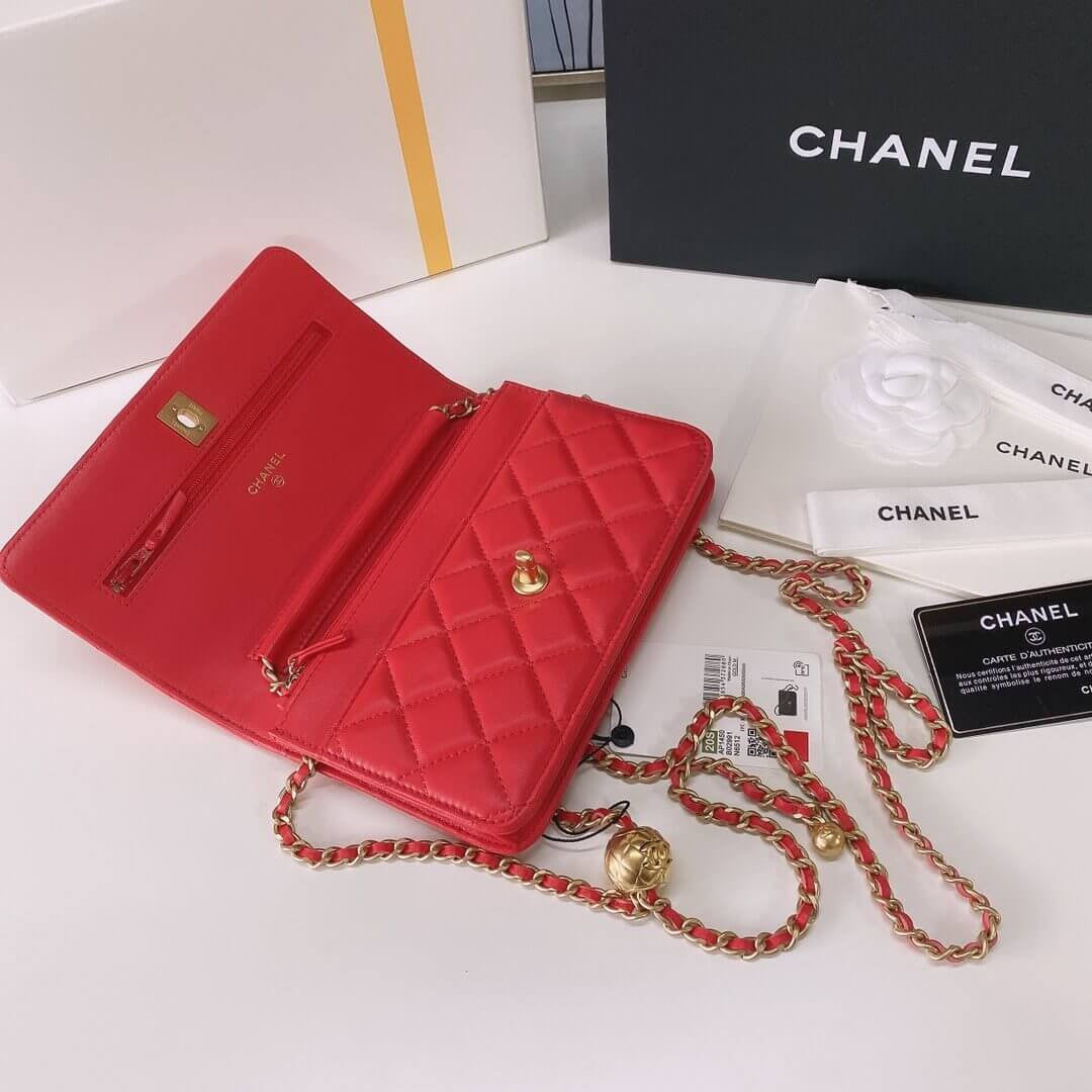 ESMEE Wallet on Chain Bag with Strap CHL - 756