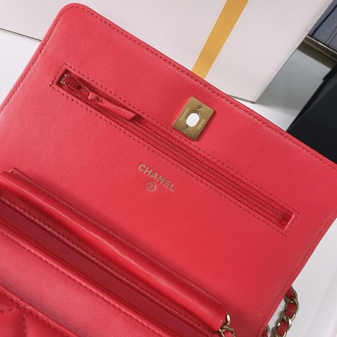 ESMEE Wallet on Chain Bag with Strap CHL - 756