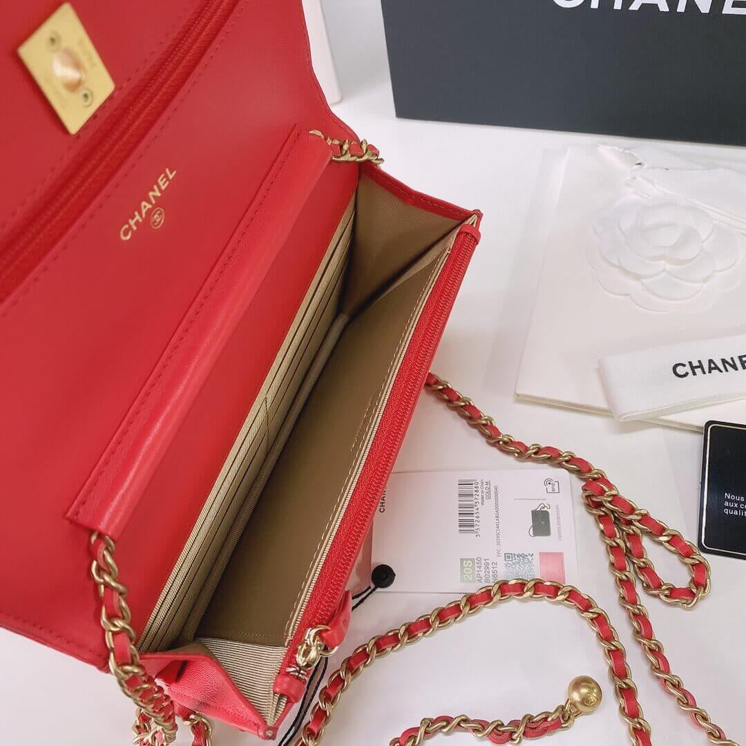 ESMEE Wallet on Chain Bag with Strap CHL - 756