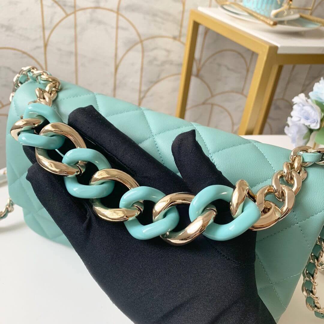 ESMEE Flap Bag With Large Bi-Color Chain CHL - 743
