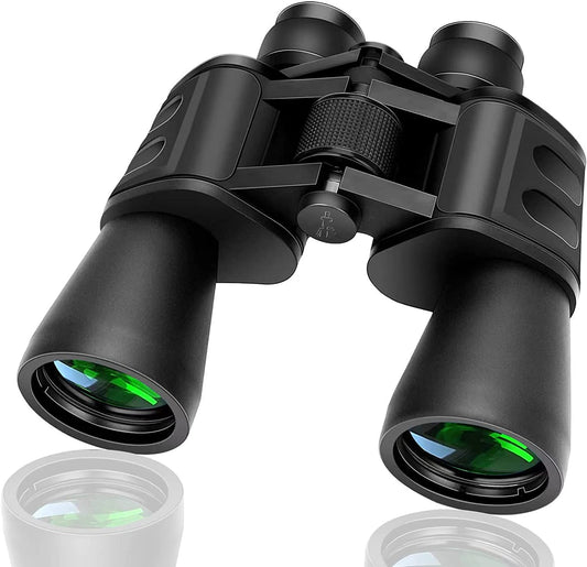 20x50 Binoculars, High Power Binoculars with Low Light Night Vision, Compact Waterproof Binoculars for Bird Watching Hunting Travel Football Stargazing BAK-4 Prism FMC Lens