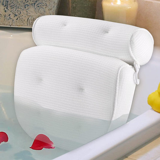 Bath Pillows for Tub Neck and Back Support, Bathtub Pillows with 6 Non Slip Suction Cups, Spa Pillows for Bathtub