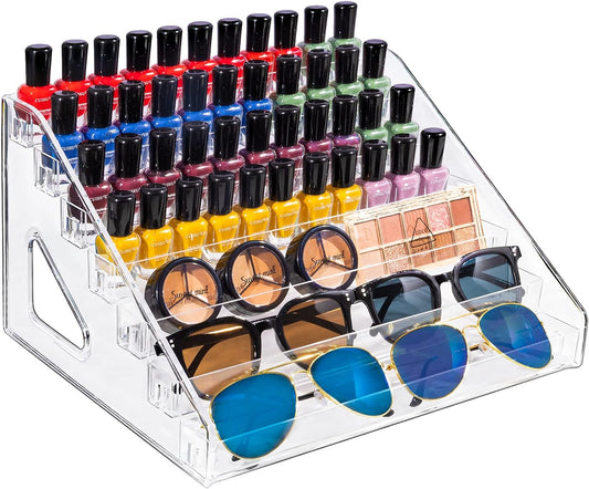 Nail Polish Organizer, 7 Layers Acrylic Display Rack for Sunglasses Organizer, Essential Oils Holder, Contact Lens Case Organizer, Makeup Organizer