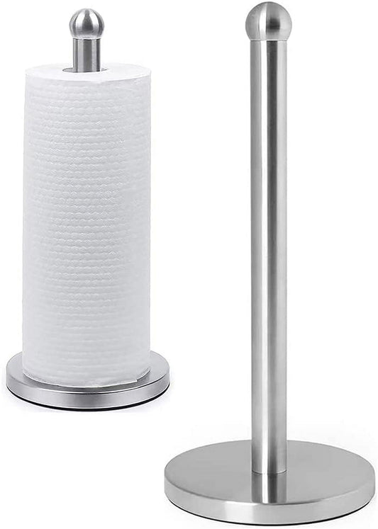 Paper Towel Holder Countertop, Standing Paper Towel Roll Holder for Kitchen Bathroom with Heavy Base