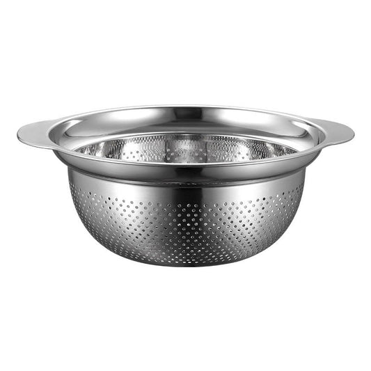 Stainless Steel Colander, 5QT Kitchen Strainer with Handle for Vegetables, Fruit, Rice, Pasta