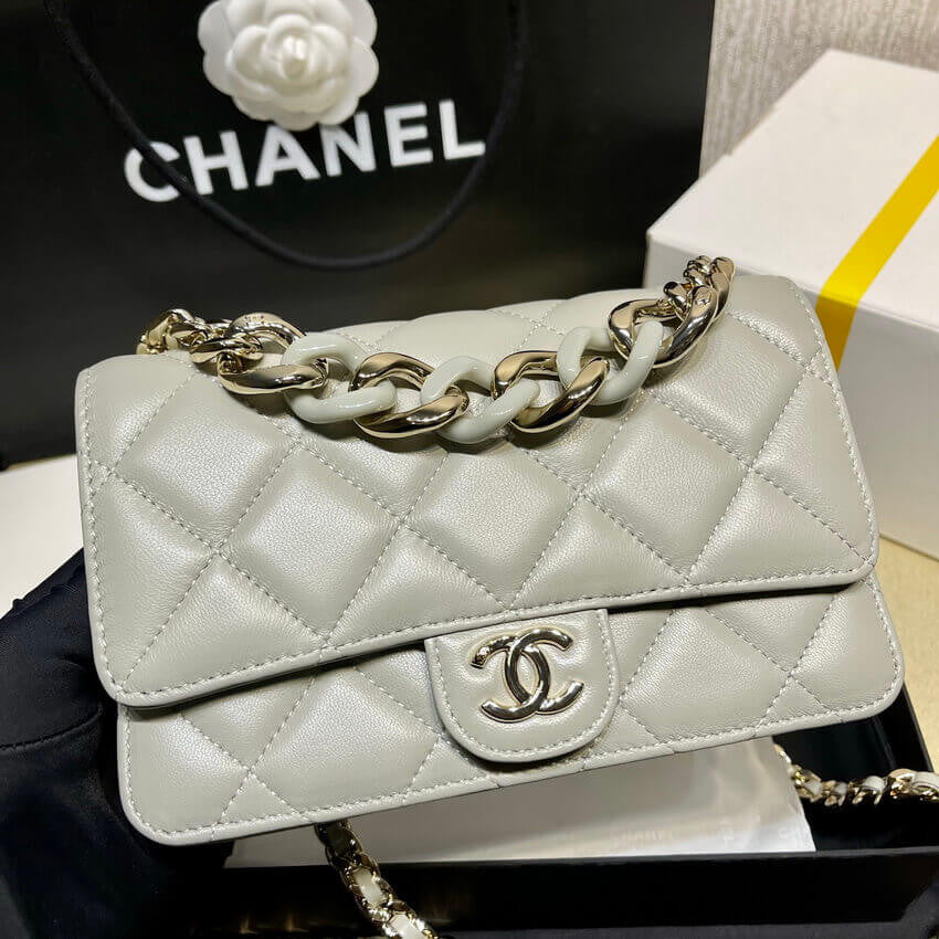 ESMEE Plexi Quilted Wallet On Chain Bag CHL - 713