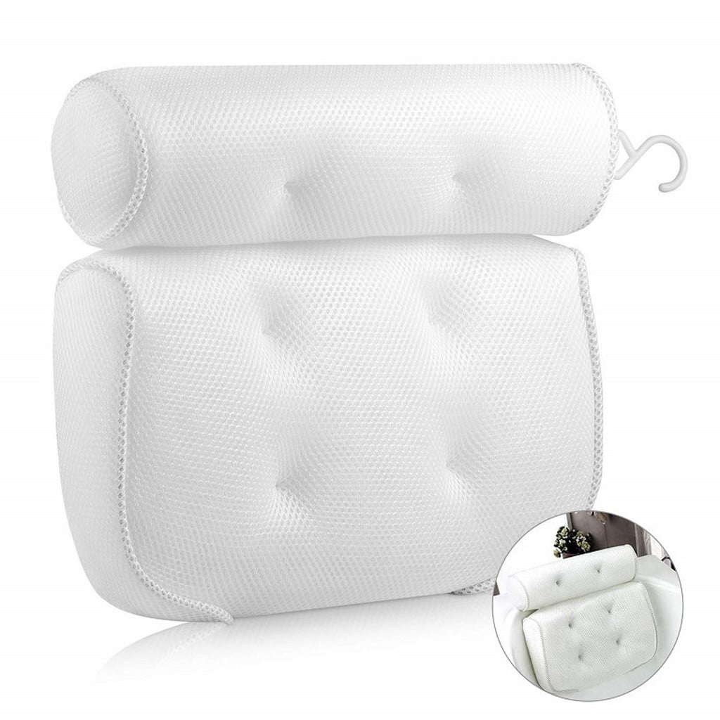 Bath Pillows for Tub Neck and Back Support, Bathtub Pillows with 6 Non Slip Suction Cups, Spa Pillows for Bathtub