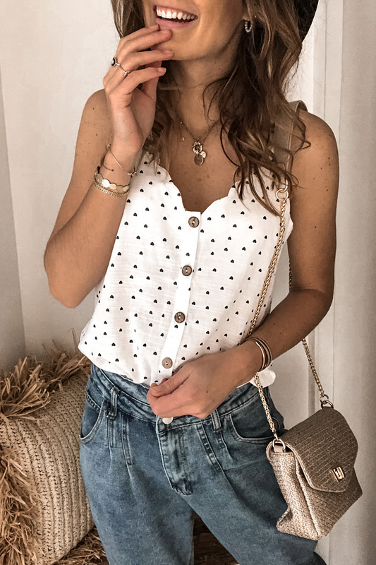 Casual Dot Split Joint V Neck Tops(5 Colors)