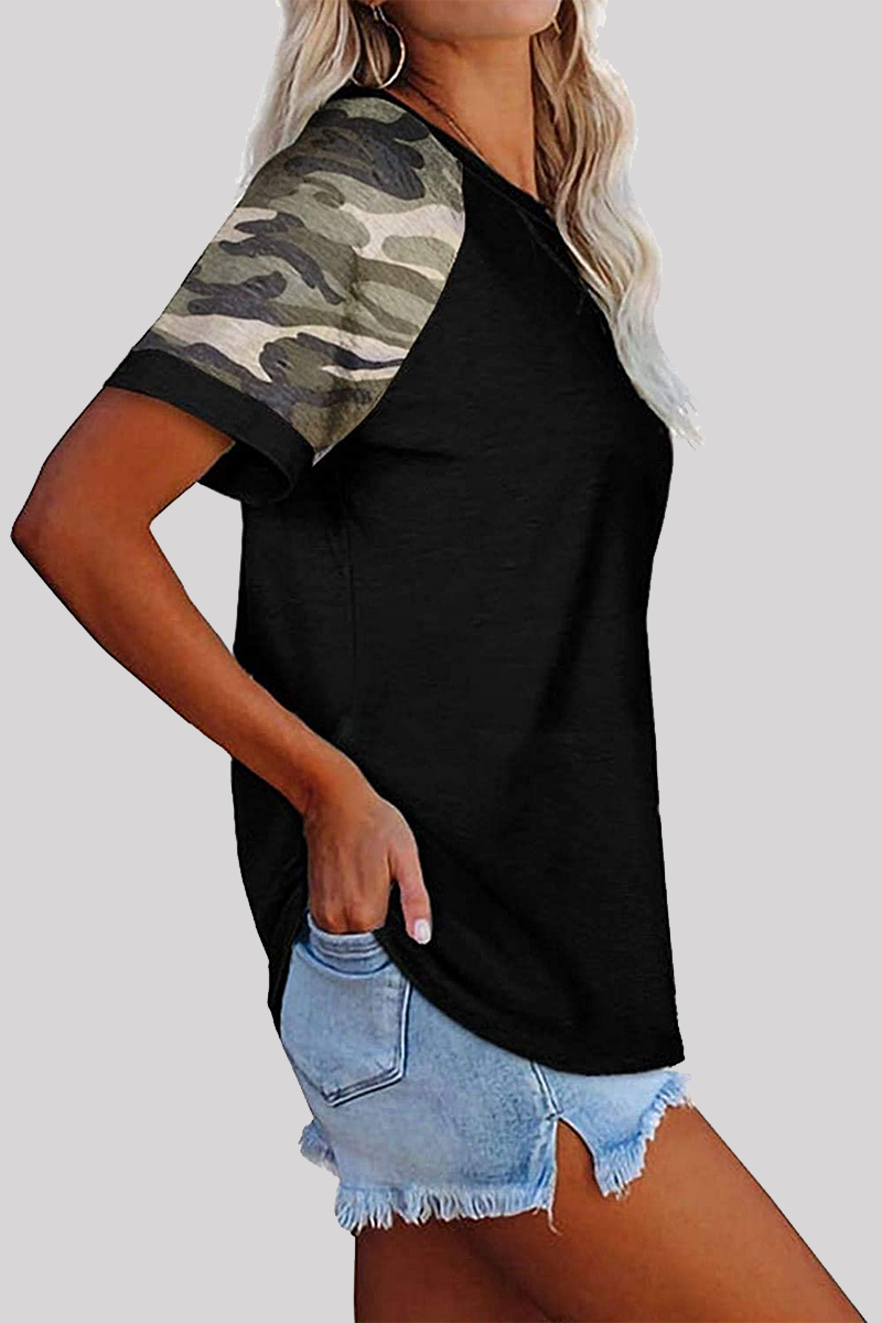 Casual Print Basic O Neck T-Shirts(6 Colors)