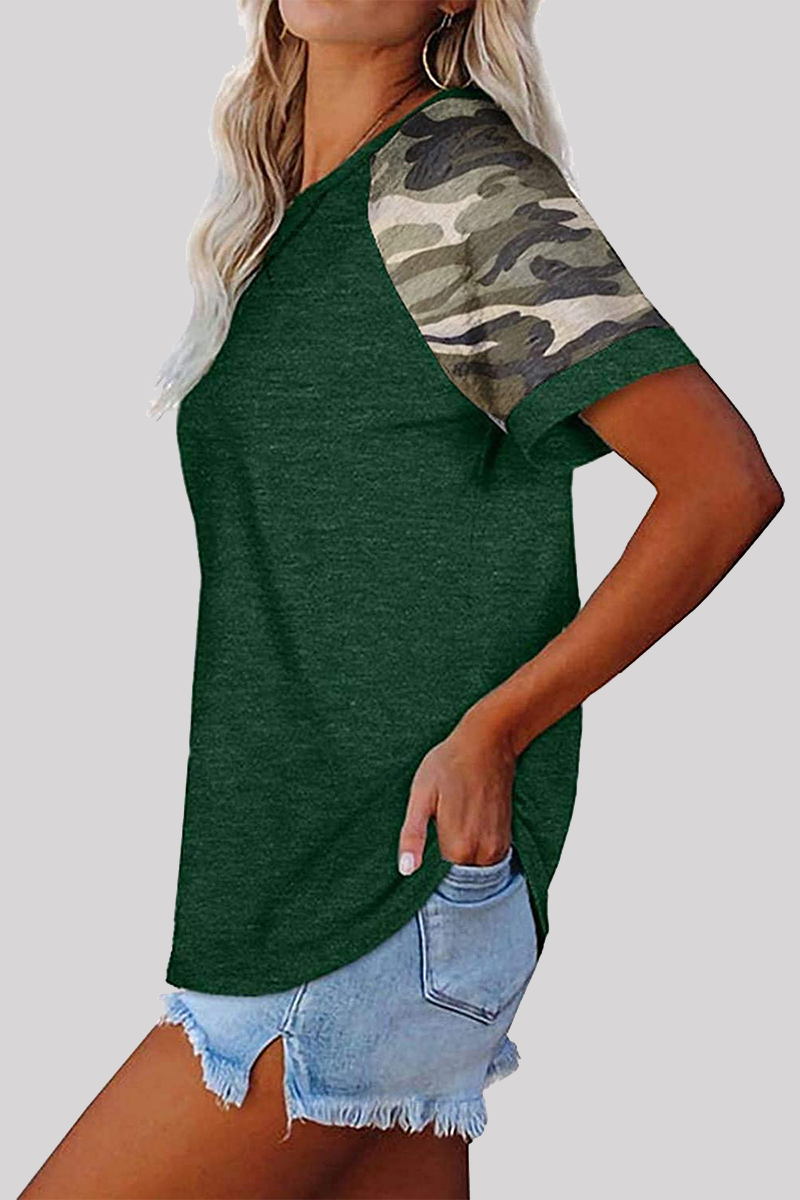 Casual Print Basic O Neck T-Shirts(6 Colors)