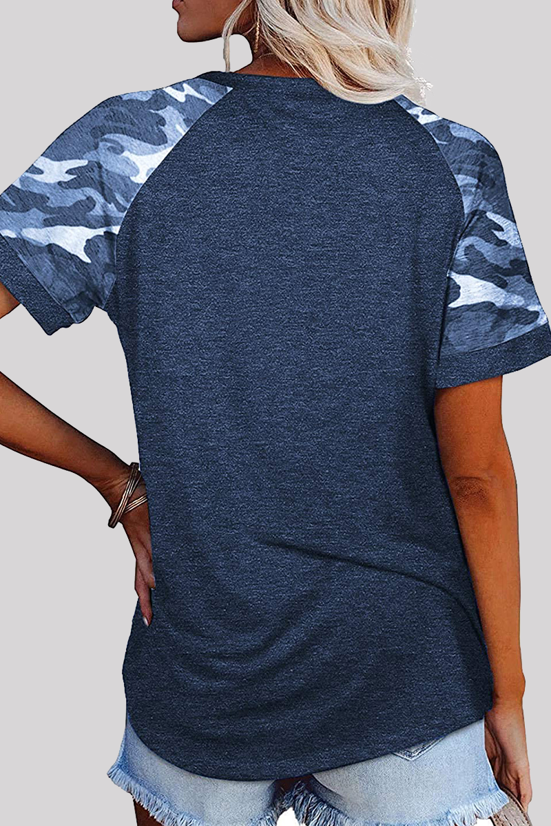 Casual Print Basic O Neck T-Shirts(6 Colors)